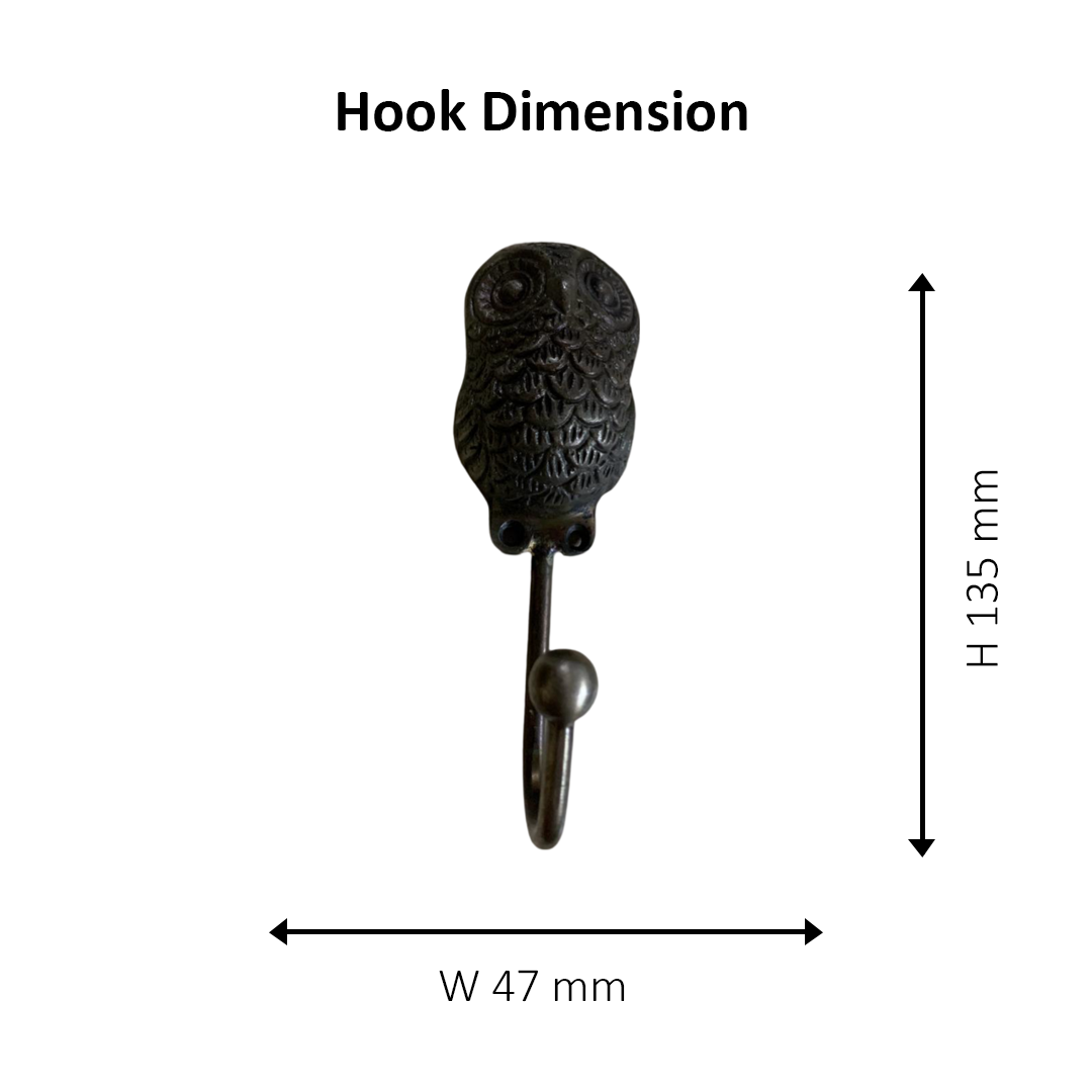 Cast Iron Owl Hook