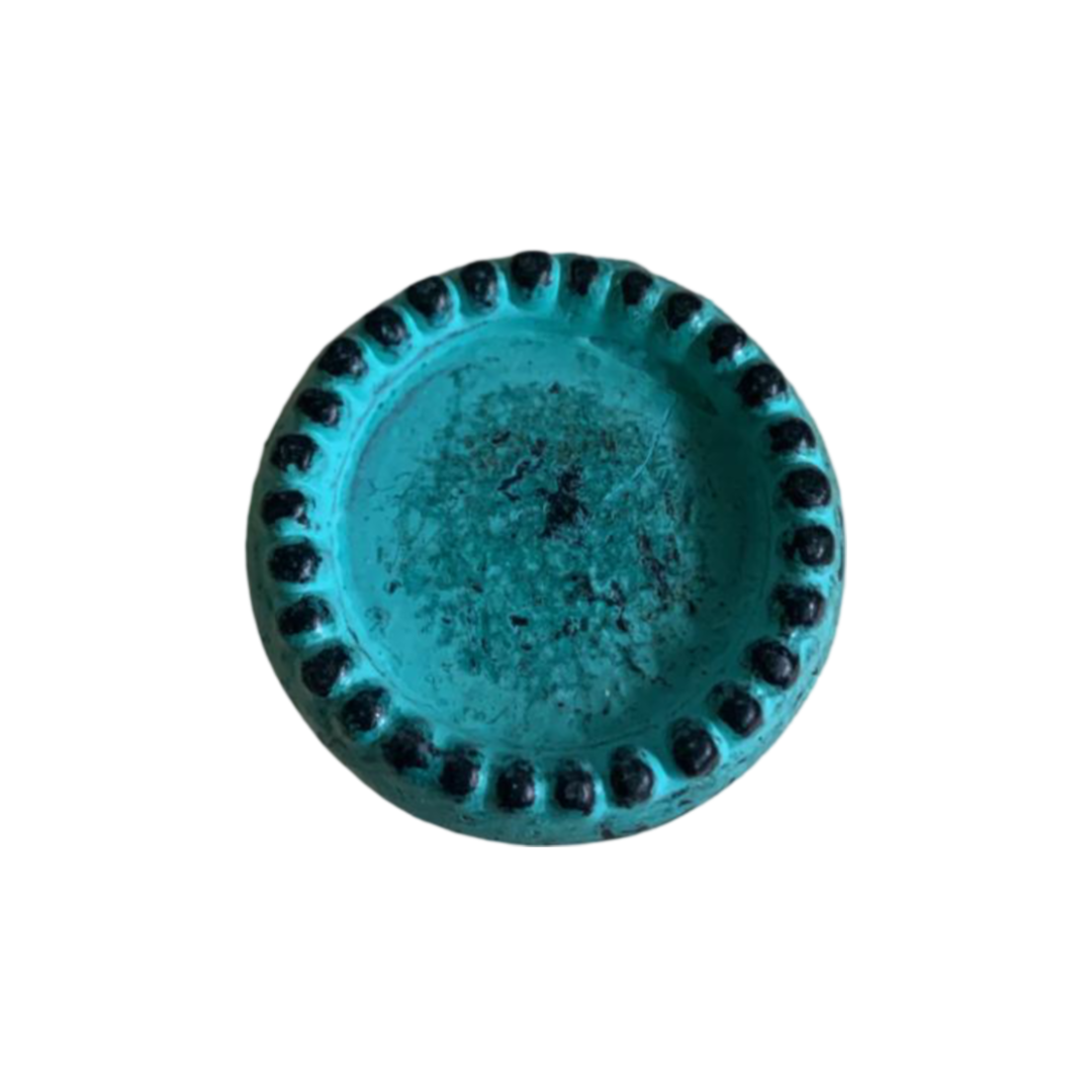 Vintage Teal Enamel Door Knob