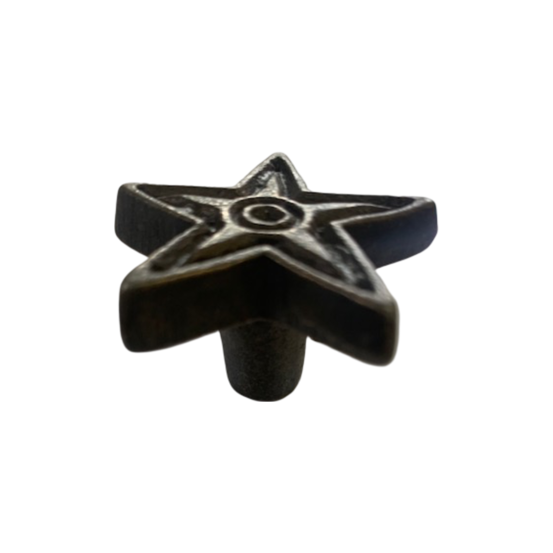 Rustic Star Iron Knob