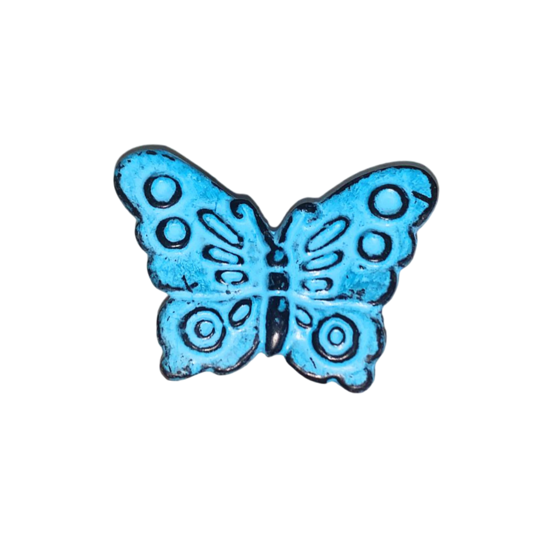 Enamel Plated Iron Butterfly Knob