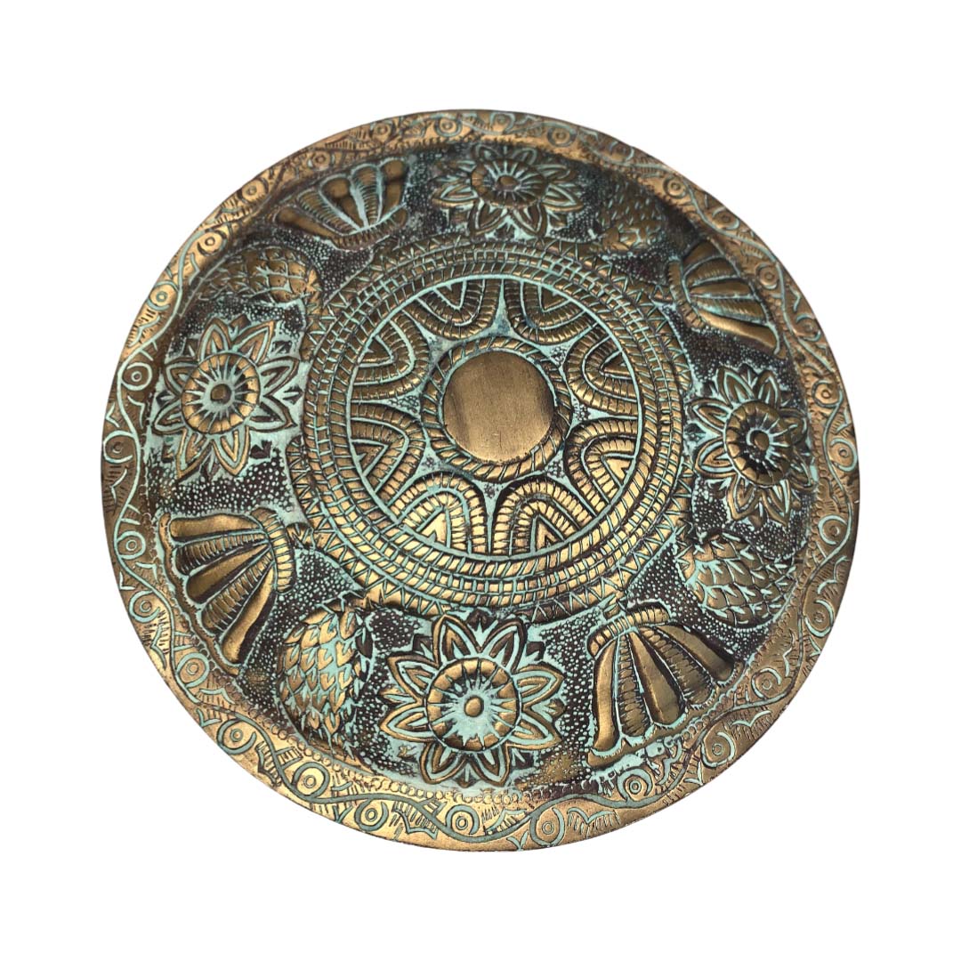 Vintage Rustic Royal Brass Door Dome  - Antique Patina