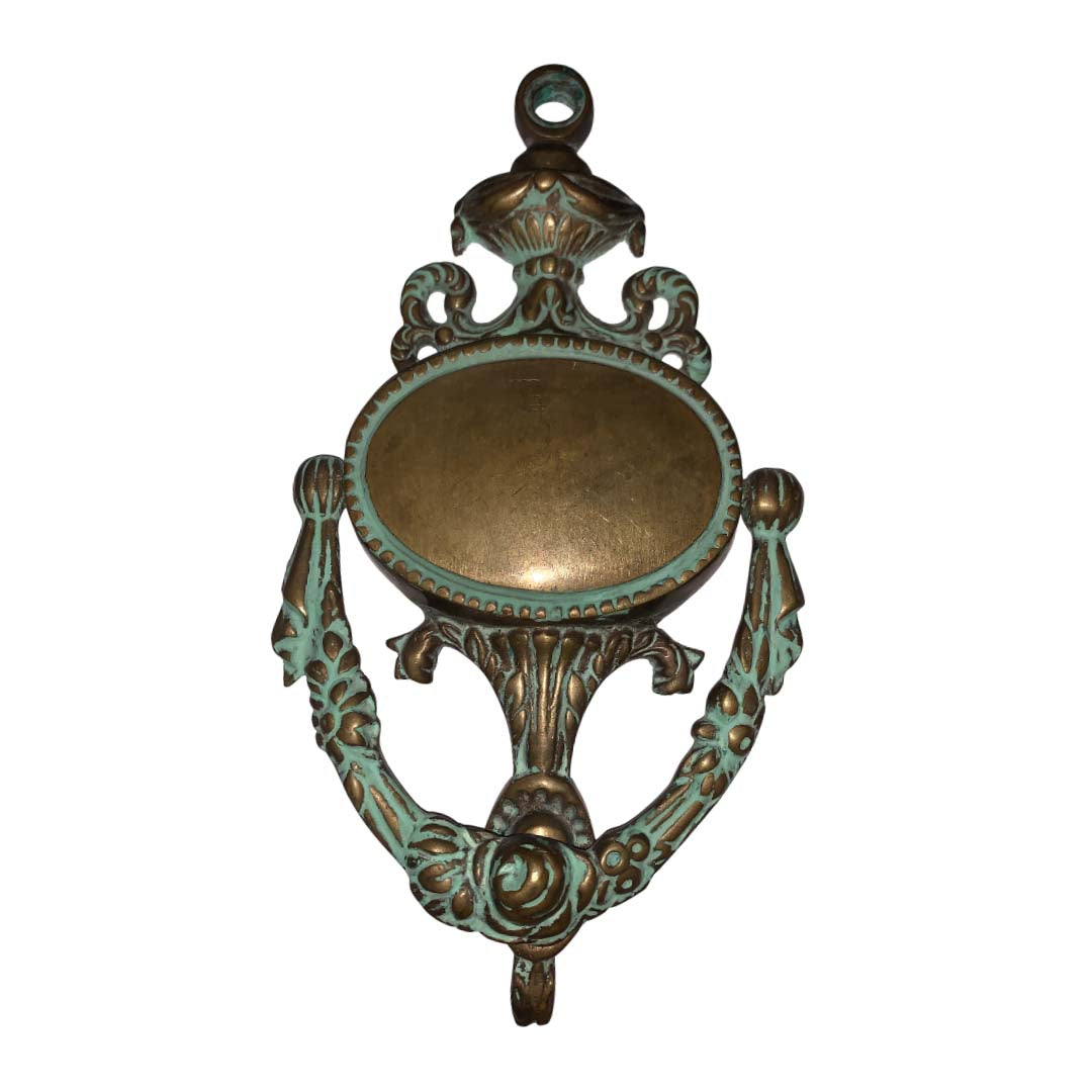 Vintage Guardian Angel Brass Door Knocker - Antique Bronze