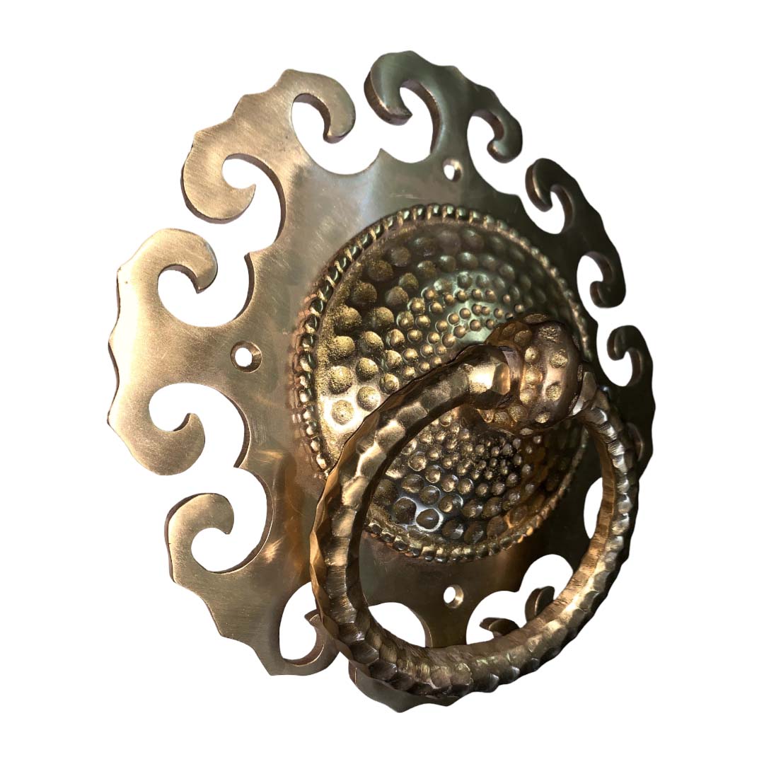 Antique Slip Ring Brass Door Knocker - Antique Bronze