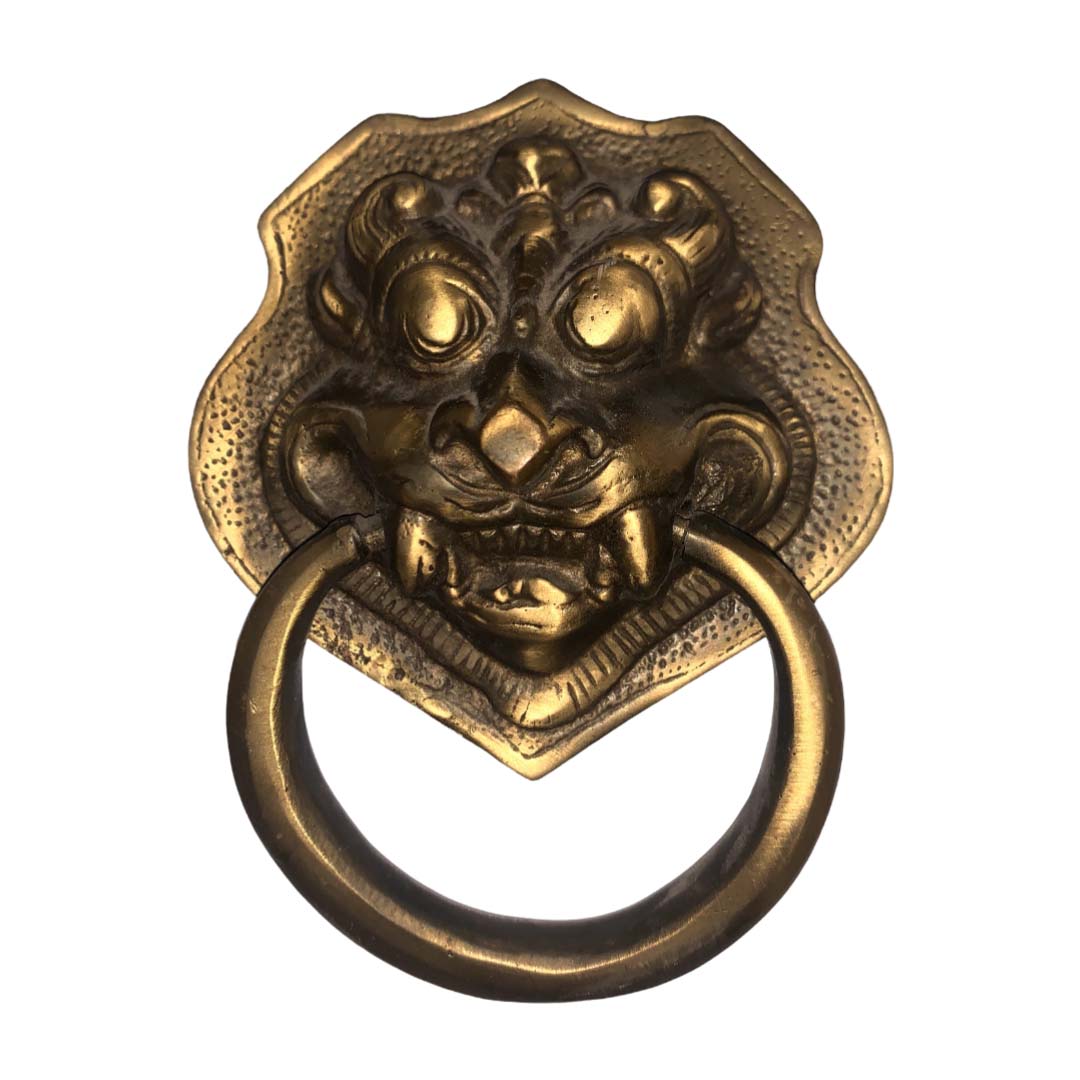 Rustic Front Brass Door Knocker - Antique Bronze