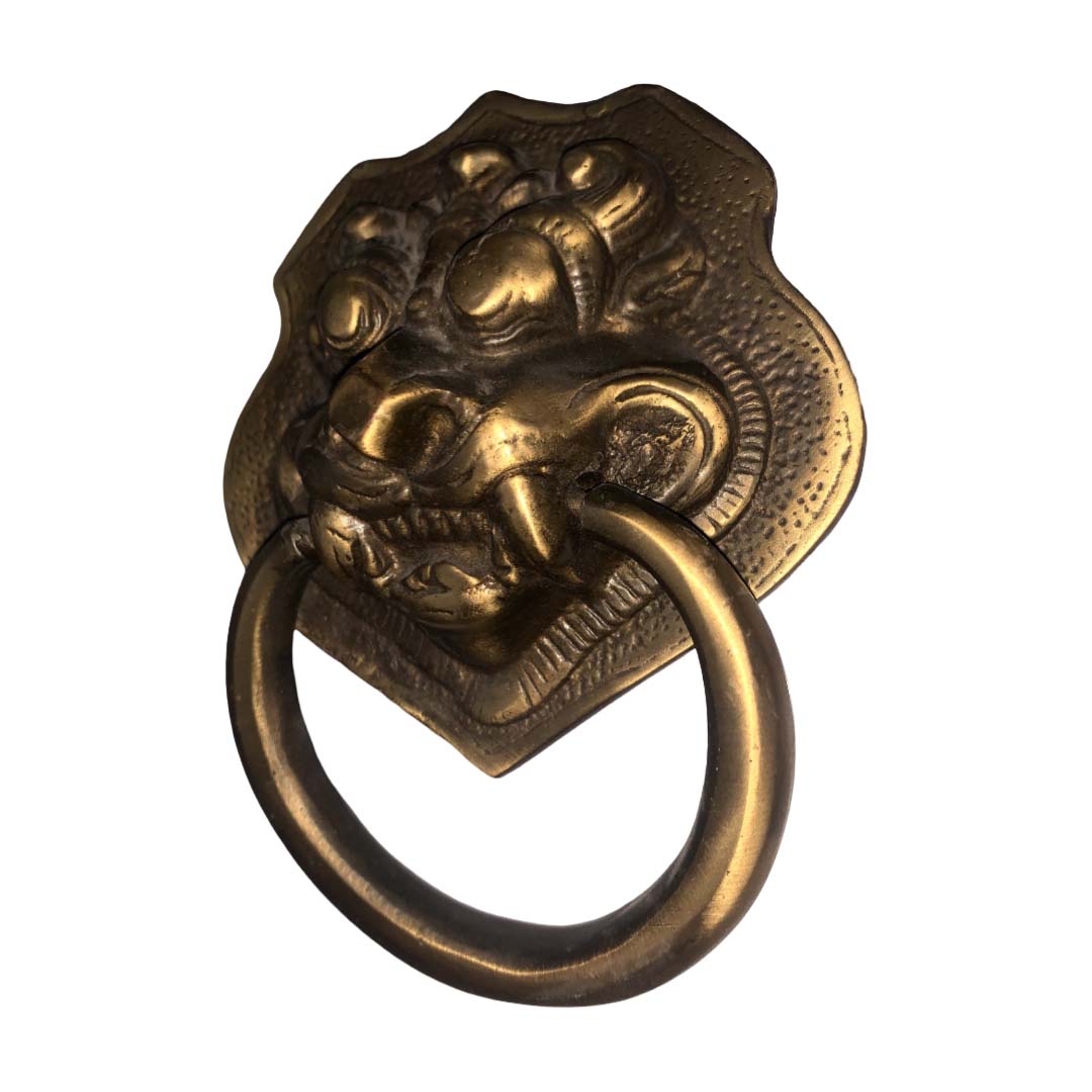 Rustic Front Brass Door Knocker - Antique Bronze