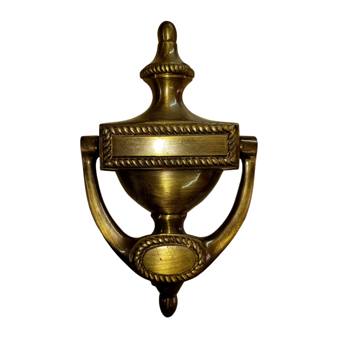 Classic Handmade Brass Door Knocker - Antique Bronze