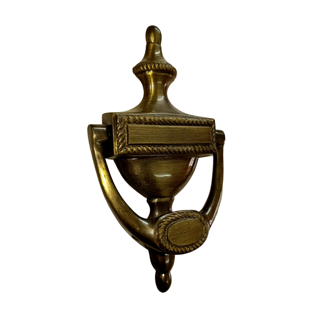 Classic Handmade Brass Door Knocker - Antique Bronze