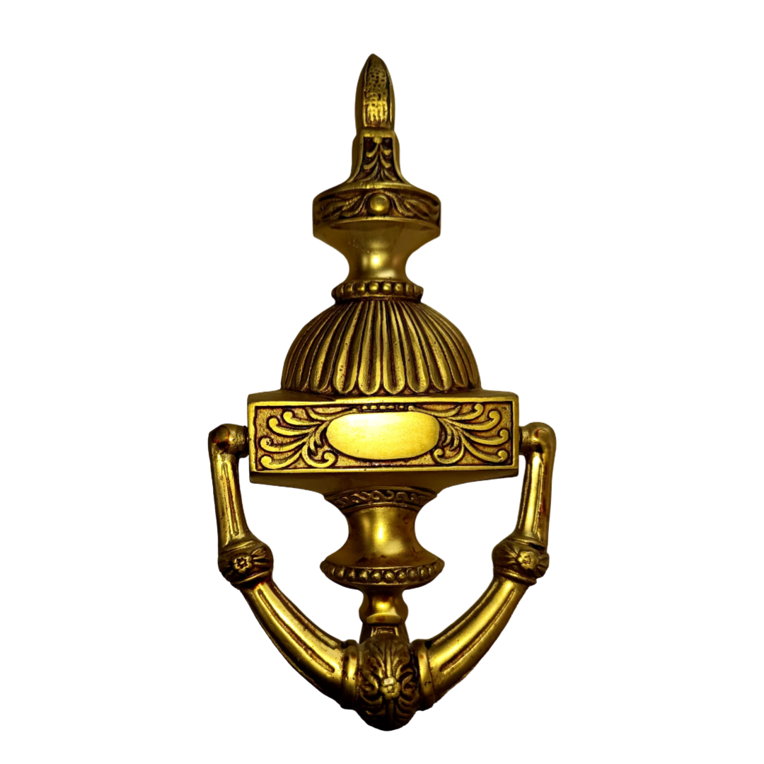 Elegant Brass Door Knocker - Antique Bronze