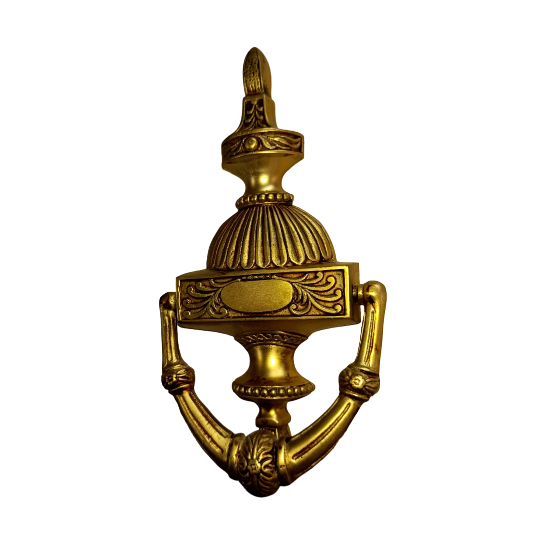 Elegant Brass Door Knocker - Antique Bronze