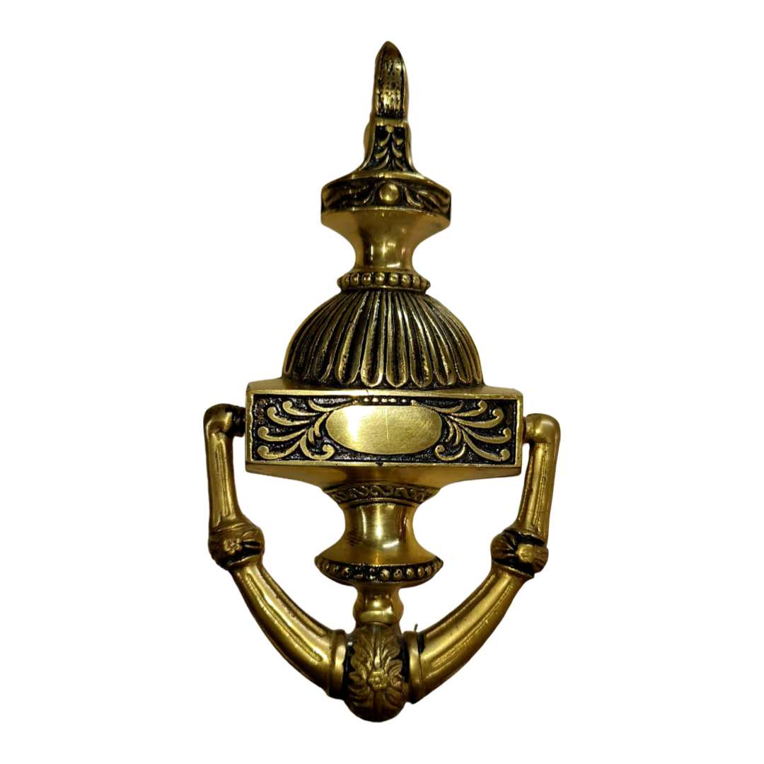 Elegant Brass Front Brass Door Knocker - Antique Bronze