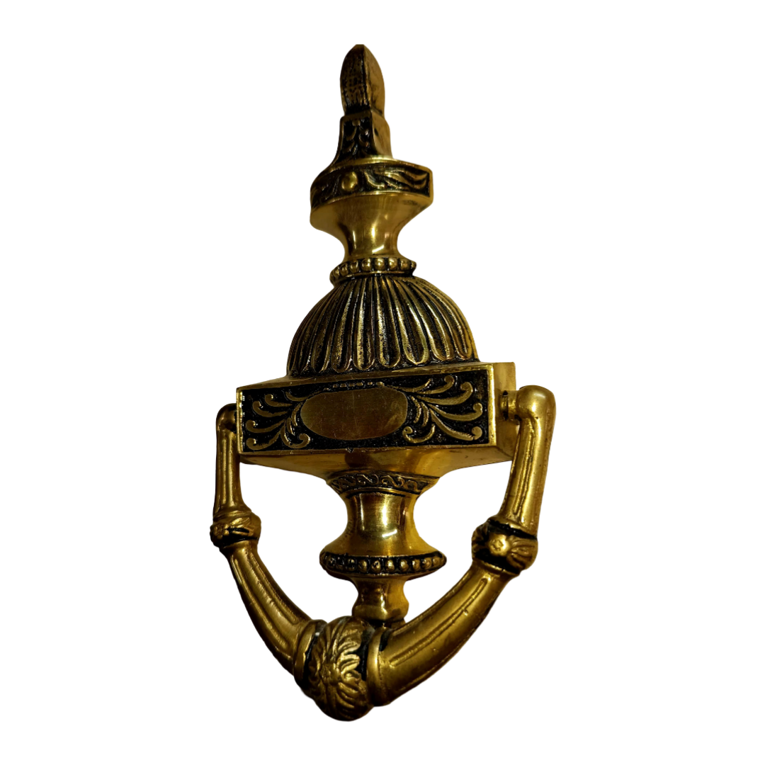 Elegant Brass Front Brass Door Knocker - Antique Bronze