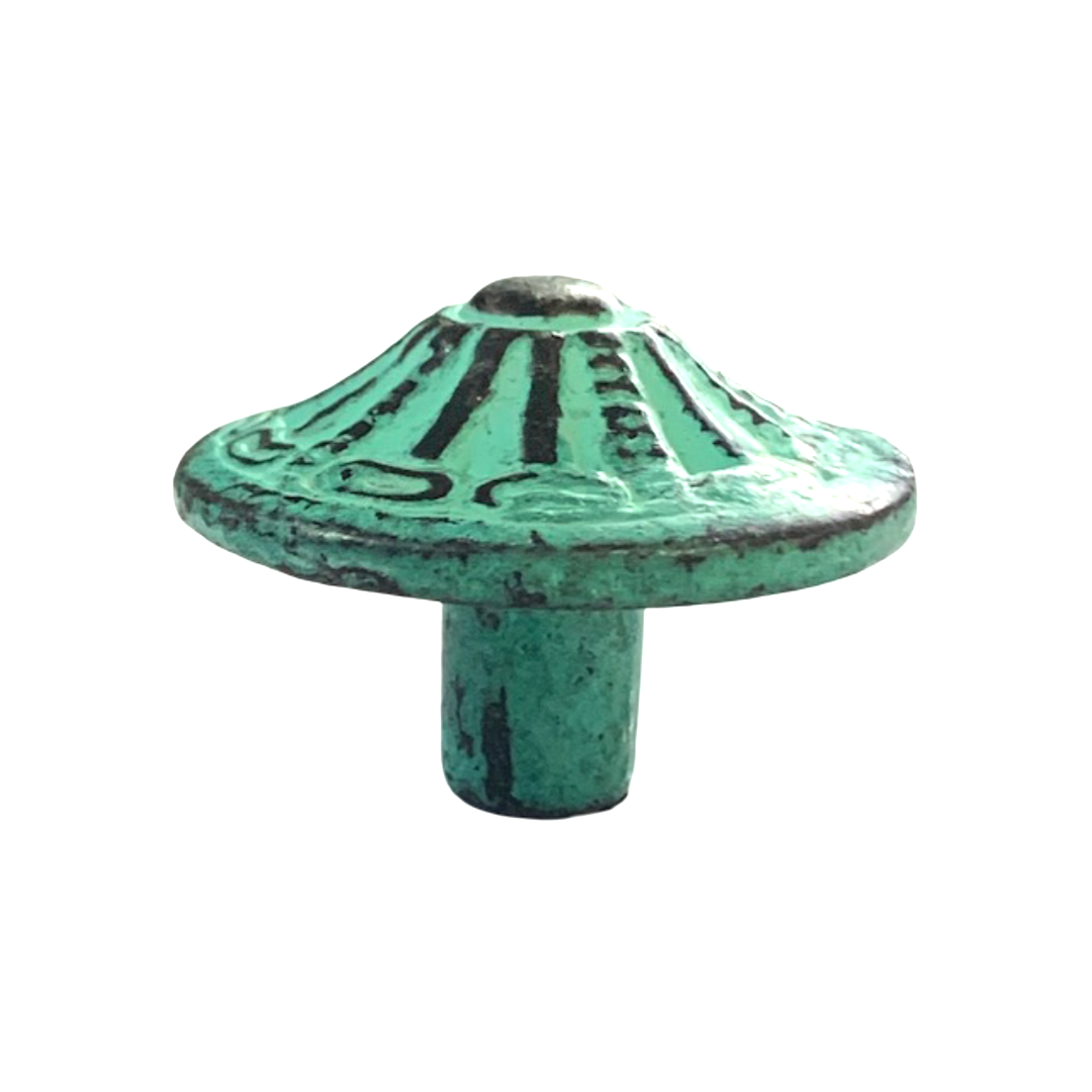 Ceramic Mushroom Teal Coloured Door Knob