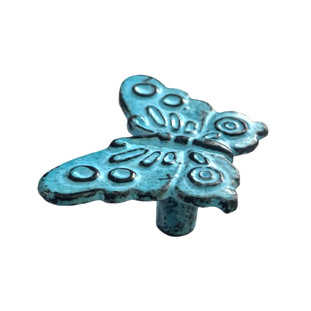 Enamel Plated Iron Butterfly Knob