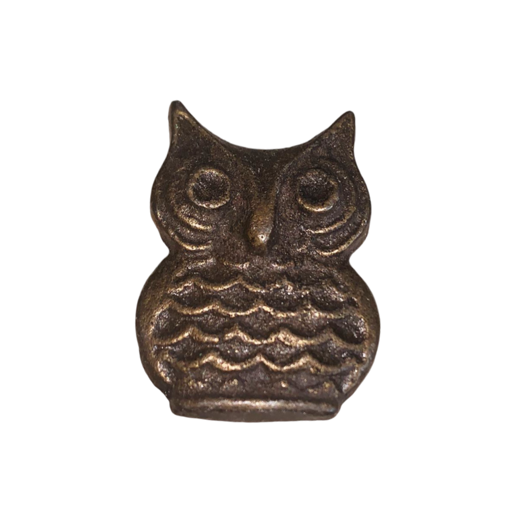 Vintage Brown Enamel Iron Knob