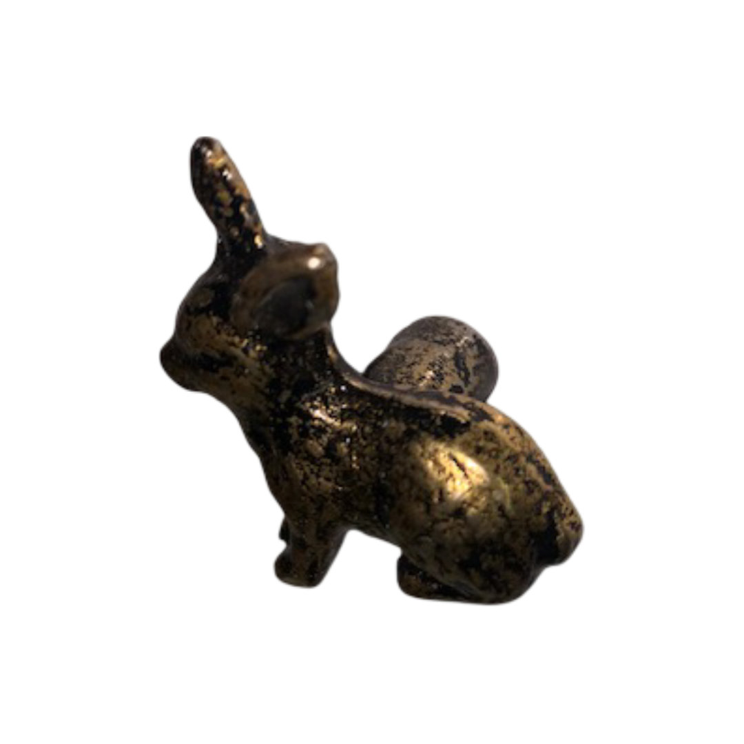Antique Golden Rabbit Iron Knob