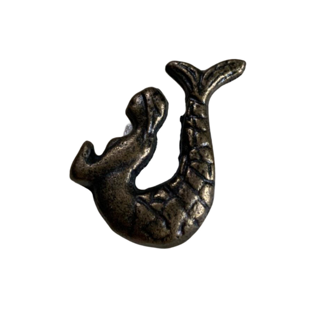 Antique Brown Iron Mermaid Knob