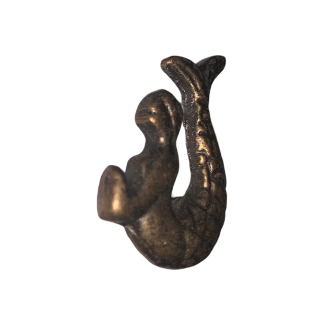Antique Brown Iron Mermaid Knob