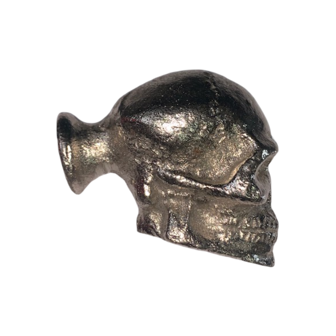 Vintage Silver Plated Skull Knob